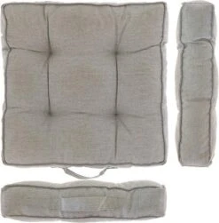 Unique Living | Box Kussen Ebby 45x45x7cm Chateau Grey | Kussen Tuinstoel