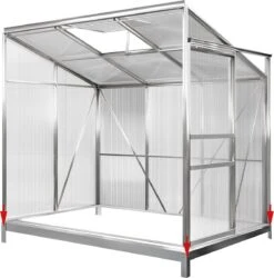 Deuba Broeikas Fundament Verzinkt - 380x190cm - Incl. Montagemateriaal