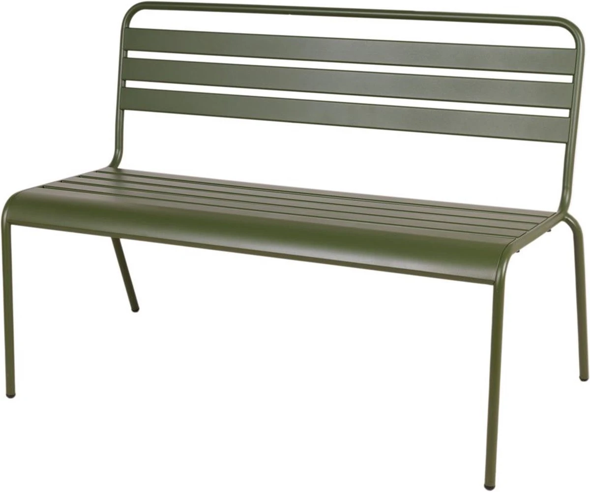 MaximaVida Metalen Tuinbank Max 120 Cm Olijfgroen