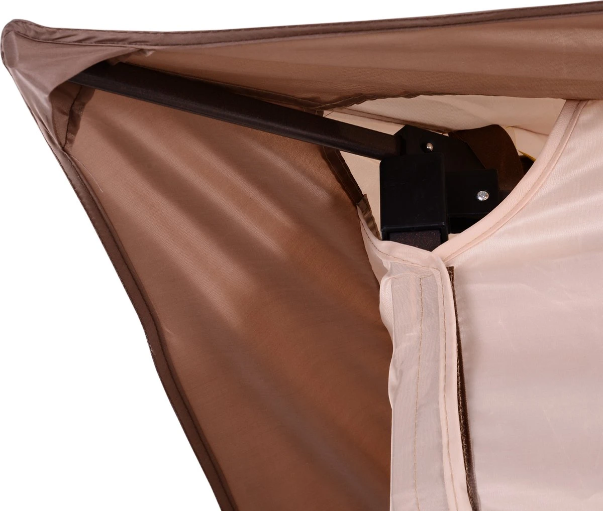 Outsunny Paviljoen Met Zijwanden Partytent Tuintent Popup 3,25 X 3,25 M Khaki 840-166 - Afbeelding 3