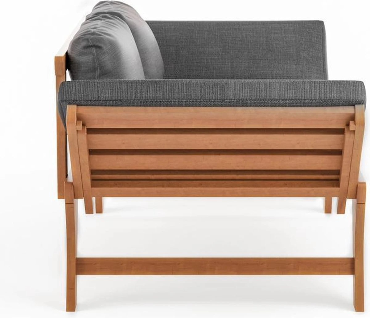Loungebank Tuin FSC Antraciet – Makkelijk Verstelbaar Lounge Bank Balkon – Tuinbank Lounge Hardhout FSC – Perfecthomeshop - Afbeelding 3