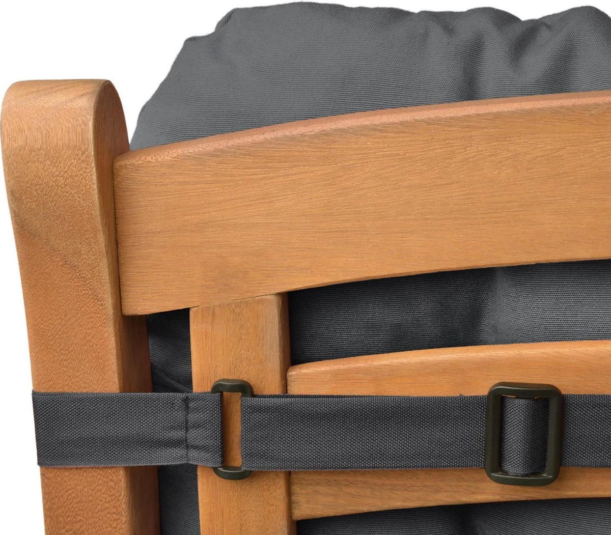 Beautissu Flair NL – Set Van 2 Tuinkussen Lage Rug Antraciet – 100x50 Cm – Zitkussen Matraskussen Voor Tuin Meubelen - Afbeelding 3