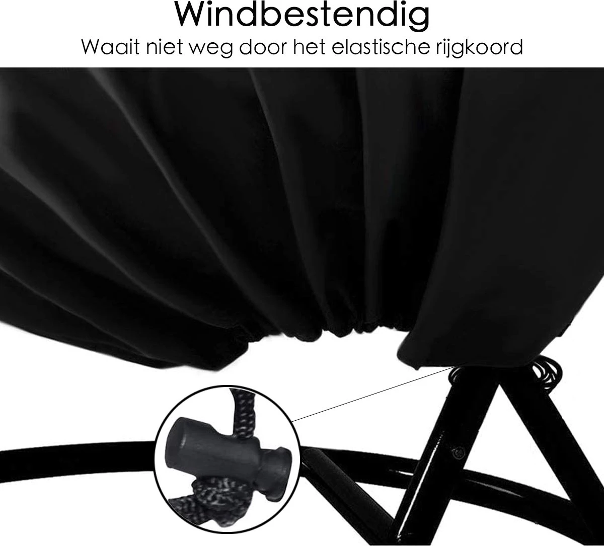 Egg Swing Beschermhoes - 2-Persoons Hangstoel - Beschermhoes Hangstoel Egg - Waterproof - Universeel Model - Afbeelding 4