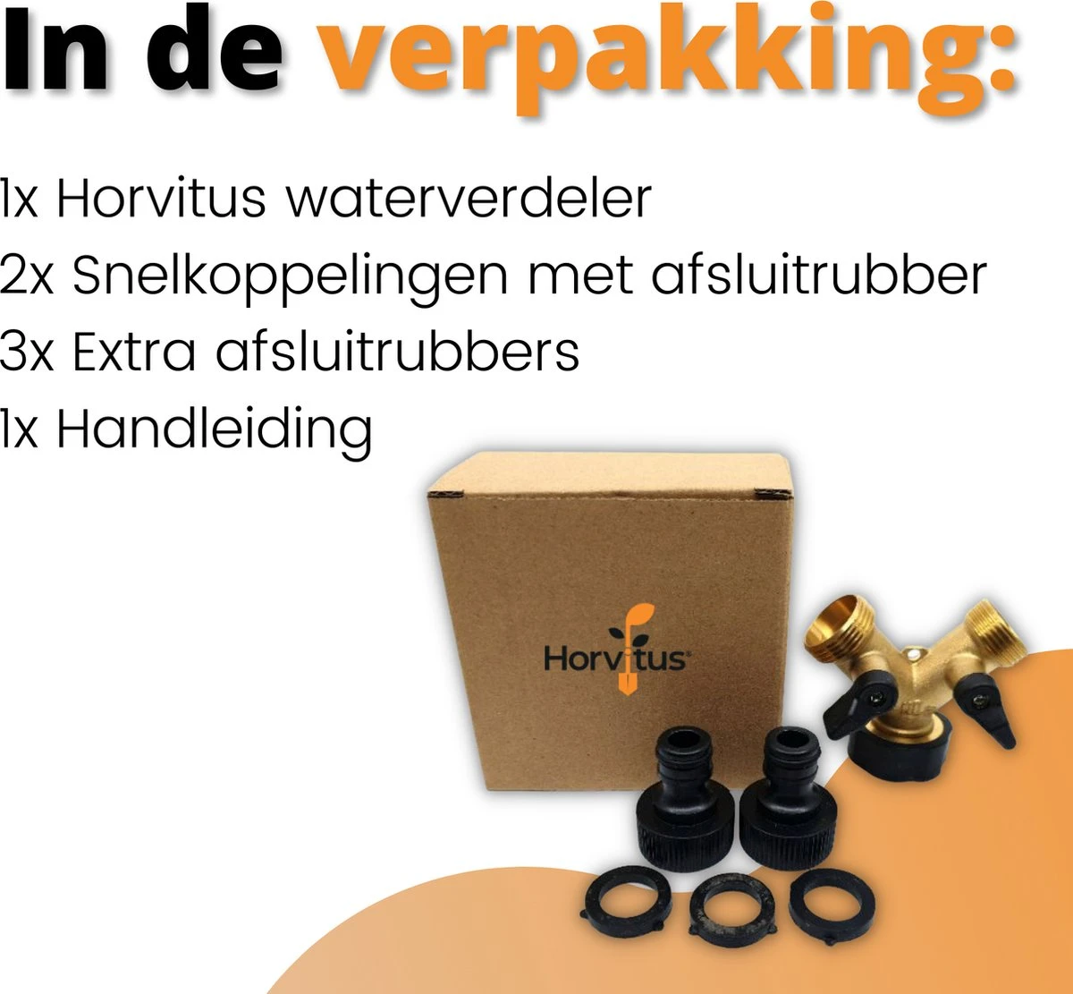 Horvitus Waterverdeler 2 Weg - Y Stuk Kraan Splitter - Voor Europese Kranen - Messing - Afbeelding 8