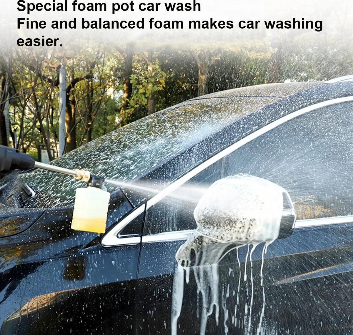 Merkloos Drillpro Elektrische Accu - Hogedrukreiniger - 30Bar - Multifunctioneel Mondstuk - Draagbaar Oplaadbaar Snoerloos - Zwart - Afbeelding 2