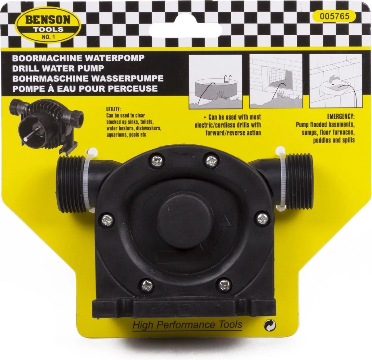 Benson Waterpomp Gedreven Door Boormachine (Vloeistoffen) - Höfftech - Afbeelding 5