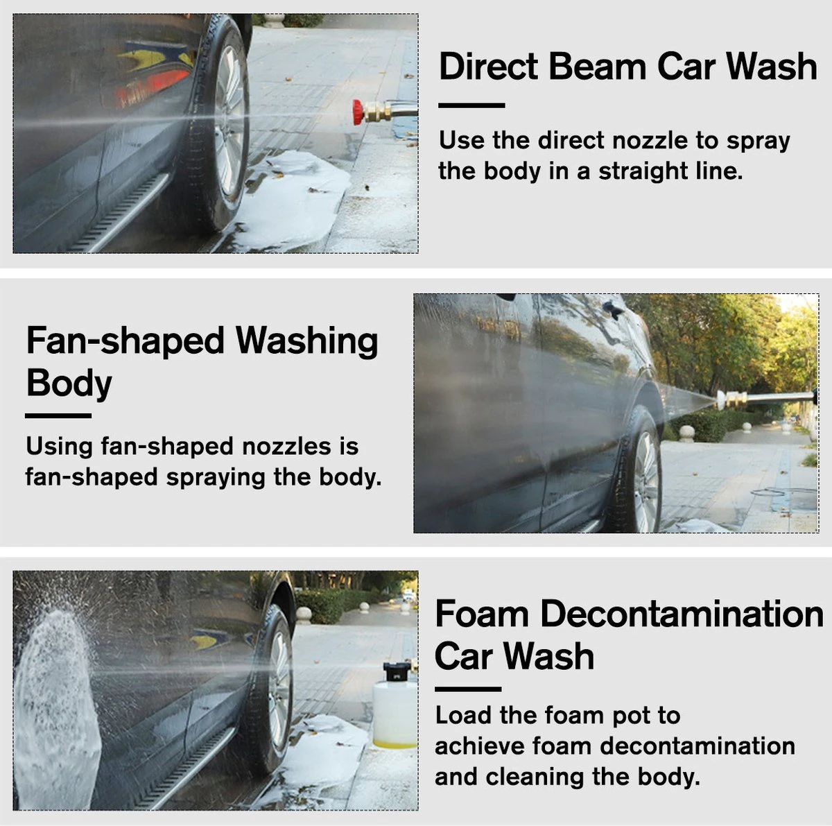 Merkloos Drillpro Elektrische Accu - Hogedrukreiniger - 30Bar - Multifunctioneel Mondstuk - Draagbaar Oplaadbaar Snoerloos - Zwart - Afbeelding 8