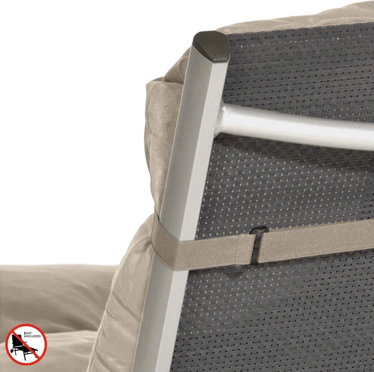 Beautissu Flair RL – Ligbedkussen Tuinkussen Ligstoel – Zonnebed Kussen Voor Tuin Meubelen 190x60x8 Cm Natuur - Afbeelding 6