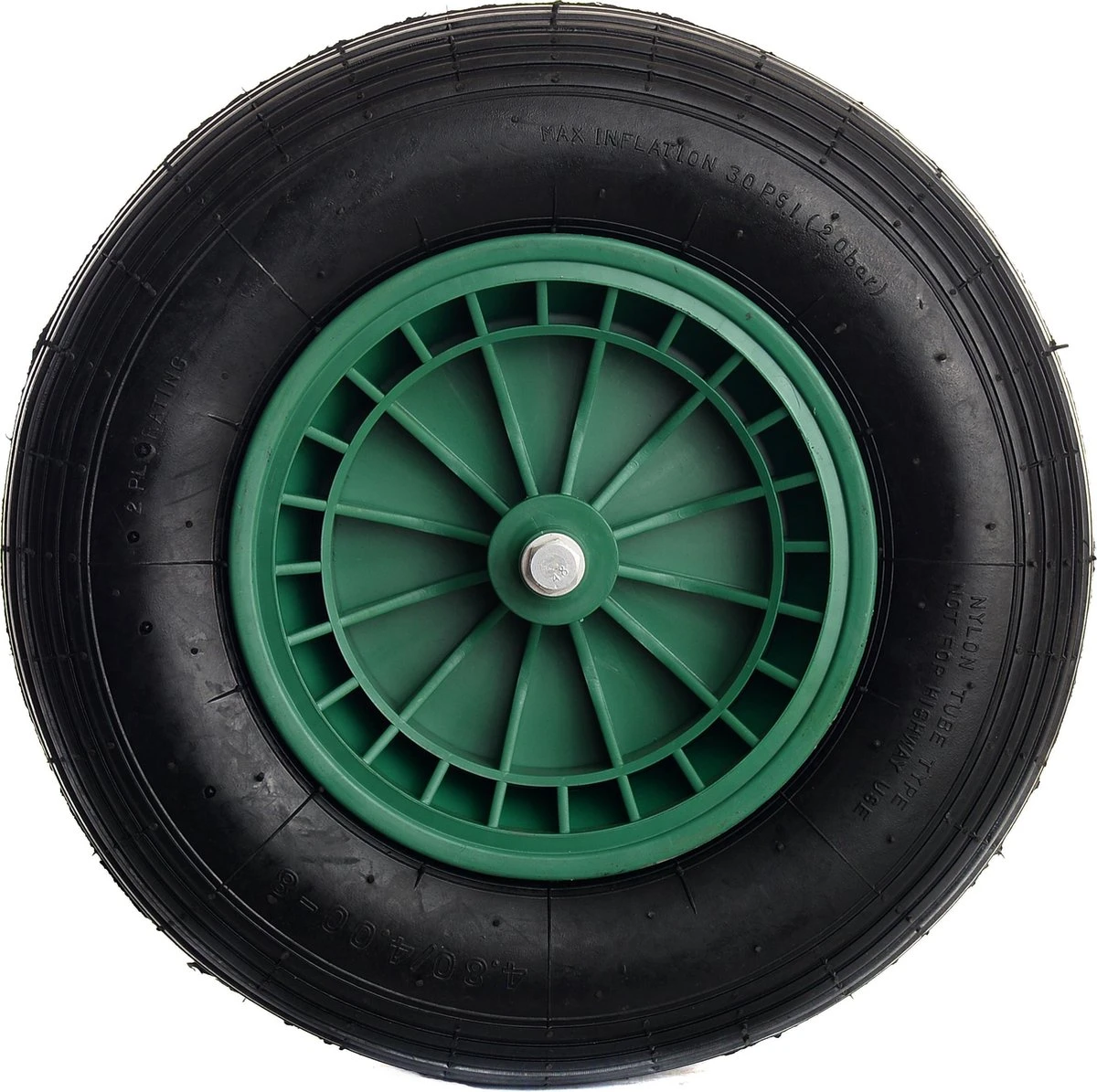 Kruiwagen Wiel 4.00 - 8 Luchtband Lijnprofiel - Asdiameter 20mm - Afbeelding 17