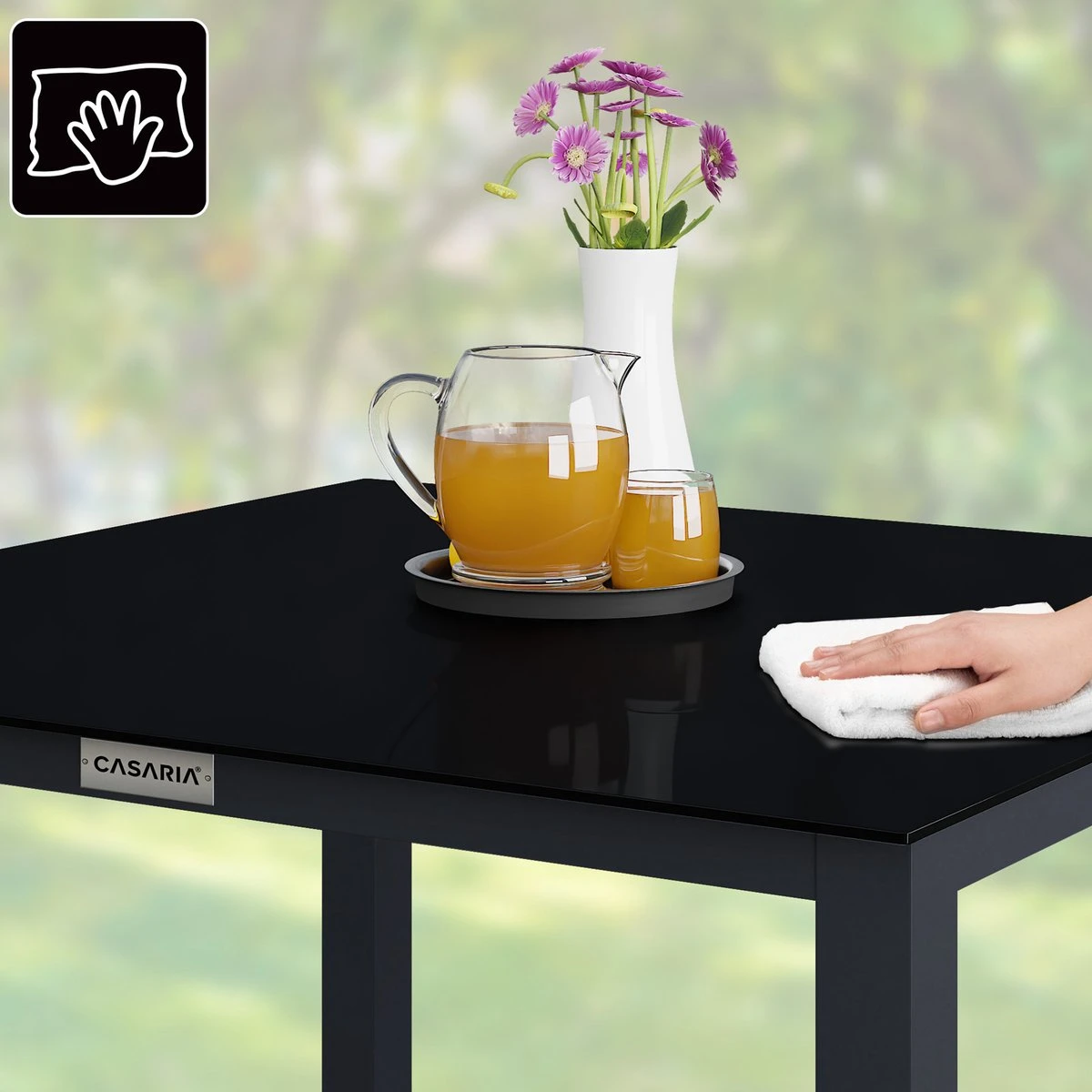 Casaria – Tuintafel – Aluminium – 90x90x75cm –Antraciet - Afbeelding 5