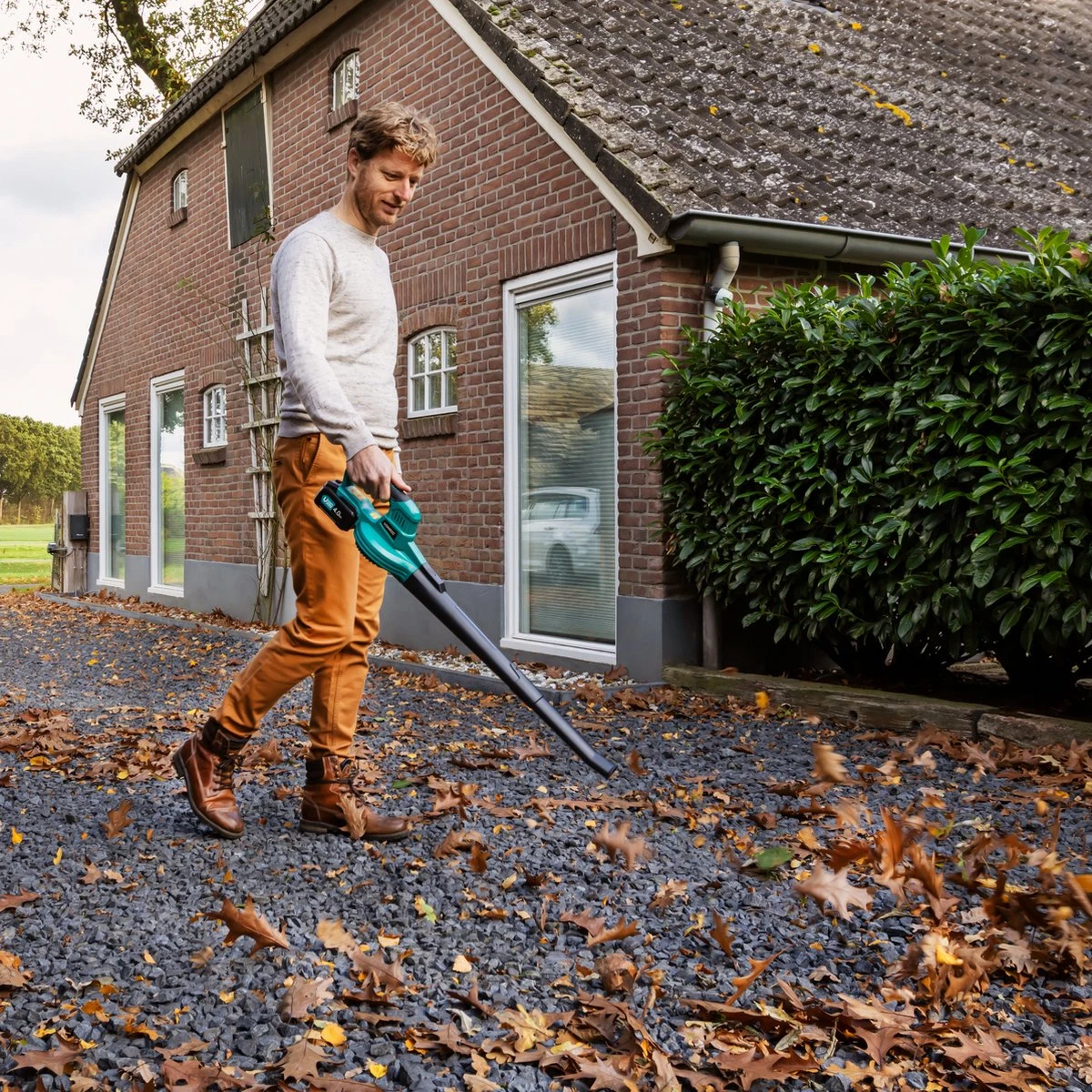 VONROC Accu Bladblazer – VPower 20V – 2 Standen – Max. Blaassnelheid 190km/u – Incl. Accu En Oplader - Afbeelding 8