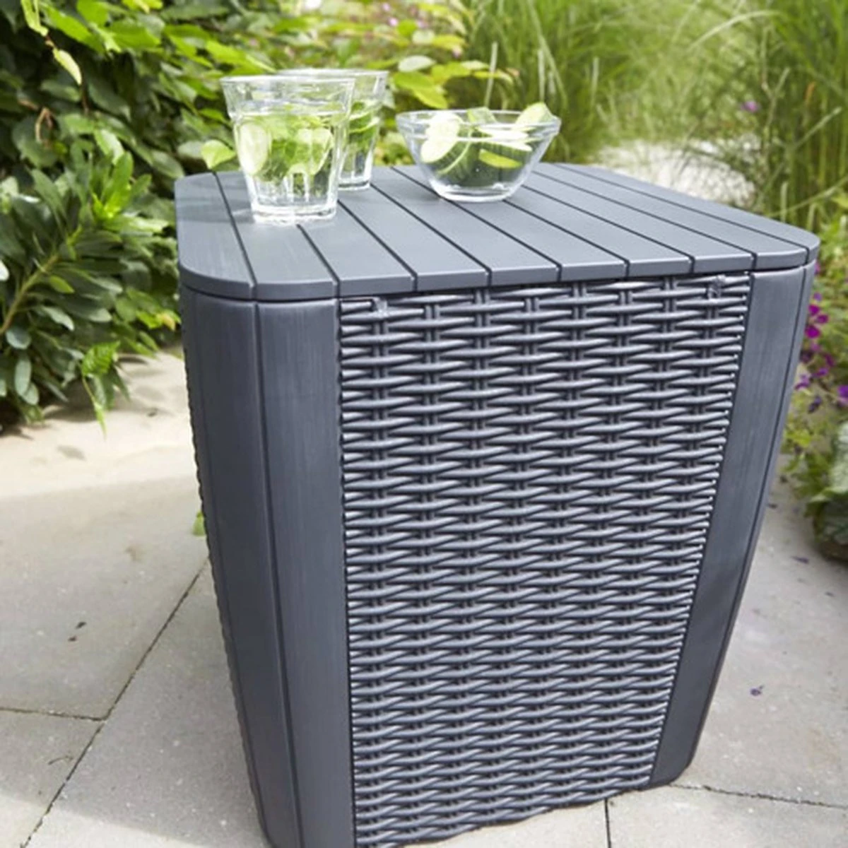 ALLIBERT Keter Luzon Opbergtafel - 39x39x43cm - Donkergrijs - Afbeelding 10