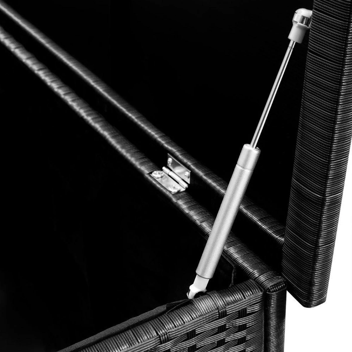 Casaria Wicker Opbergbox - Waterdicht 121,5cm Met Wielen - Grijs - Afbeelding 4