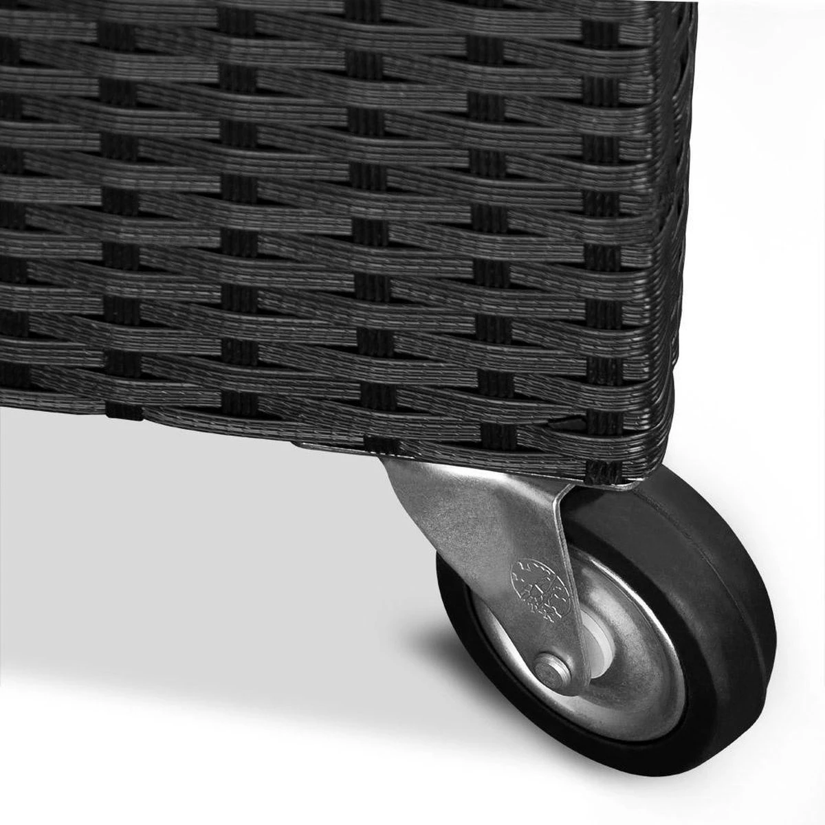 Casaria Wicker Opbergbox - Waterdicht 121,5cm Met Wielen - Grijs - Afbeelding 7