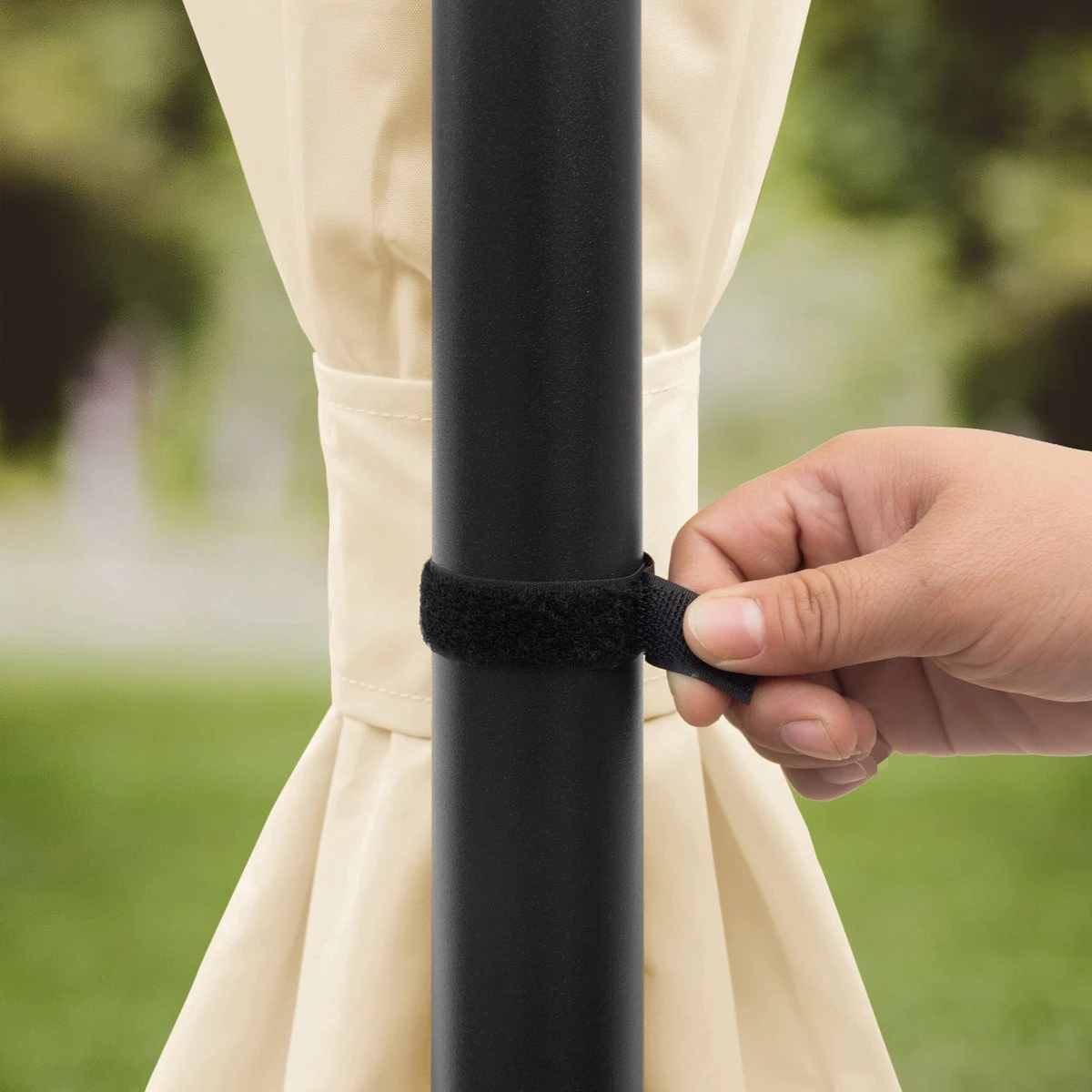 Tuinpaviljoen 3x3 M Waterdicht Paviljoen Met 4 Zijwanden Tuintent Ca. 180 G/m² Dakzeil In Crème Partytent - Afbeelding 6