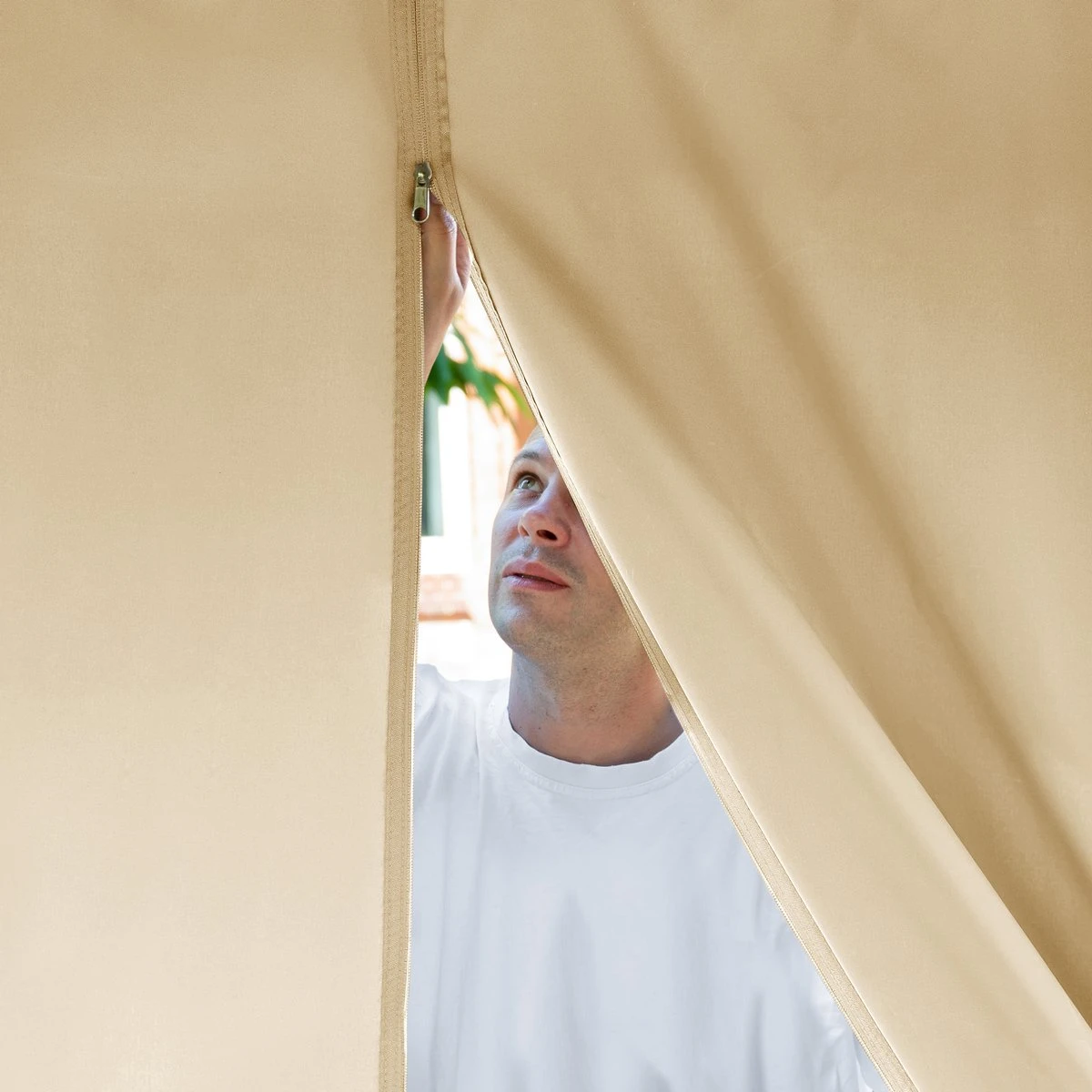 Tuinpaviljoen 3x3 M Waterdicht Paviljoen Met 4 Zijwanden Tuintent Ca. 180 G/m² Dakzeil In Crème Partytent - Afbeelding 7