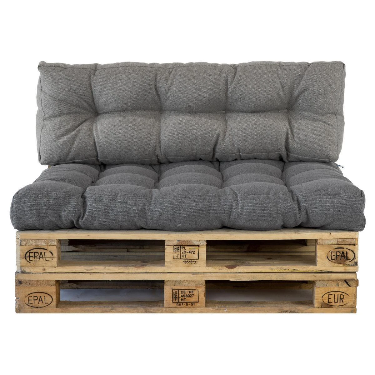 2L Home & Garden Rugkussen Metro Grijs - 60 X 40cm