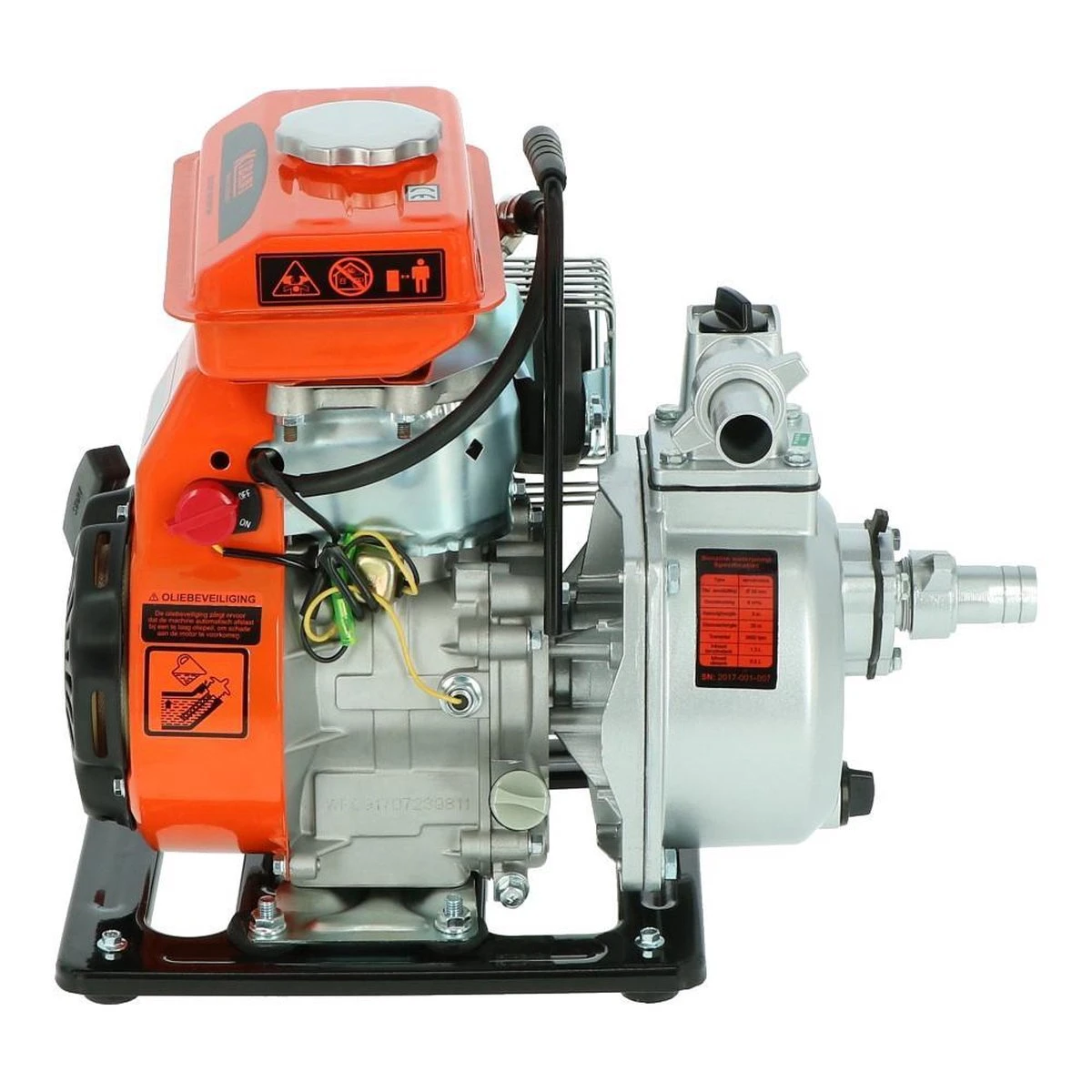 Kibani Waterpomp 8.000 Liter P/uur - 98 Cc / 1.5 PK 4-takt Benzine Motor - 4000 Toeren/Minuut - Doorstroming 8 M³ P/uur - Tuinpomp - Afbeelding 9