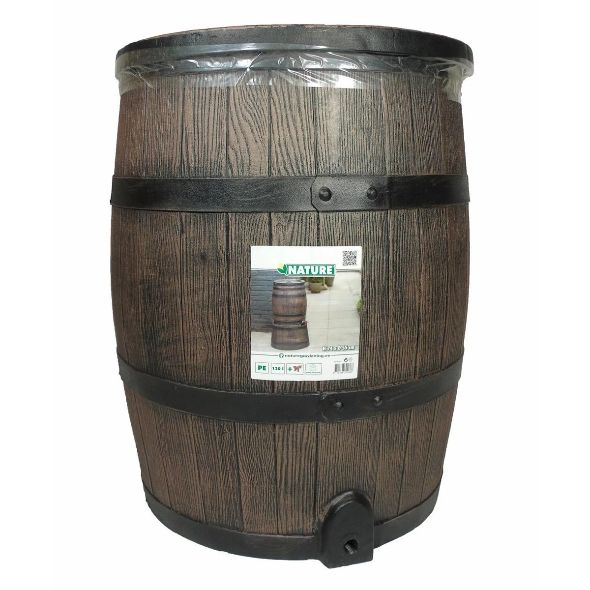 Nature - Regenton - Whiskyvat - 120L - H66 X Ø50,5cm - Afbeelding 3