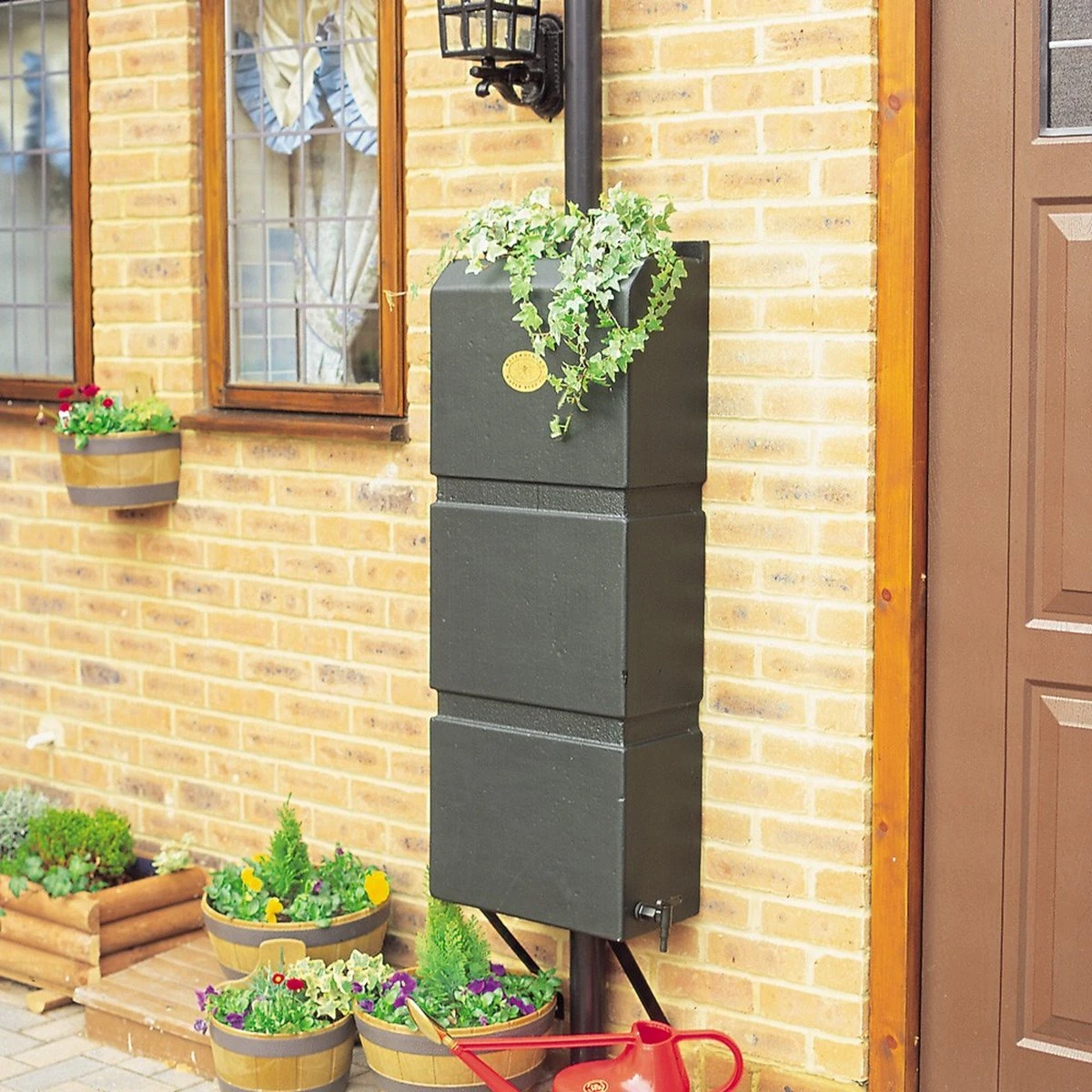 Prestige Regenton Grijs (waterton) 100L (incl. Kraantje En Aan De Wand/muur Te Bevestigen) - Afbeelding 2