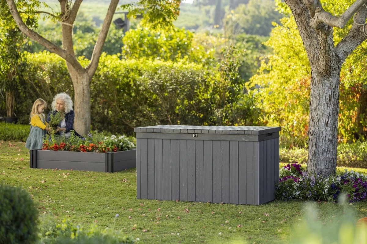 Keter Darwin Opbergbox - 570L - 142,5x65,5x78,2cm - Grijs - Afbeelding 2