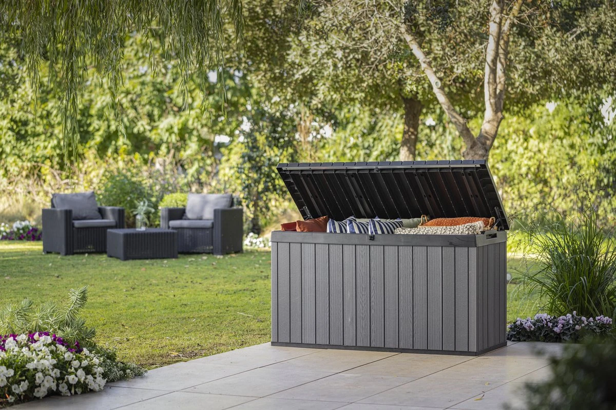 Keter Darwin Opbergbox - 570L - 142,5x65,5x78,2cm - Grijs - Afbeelding 4