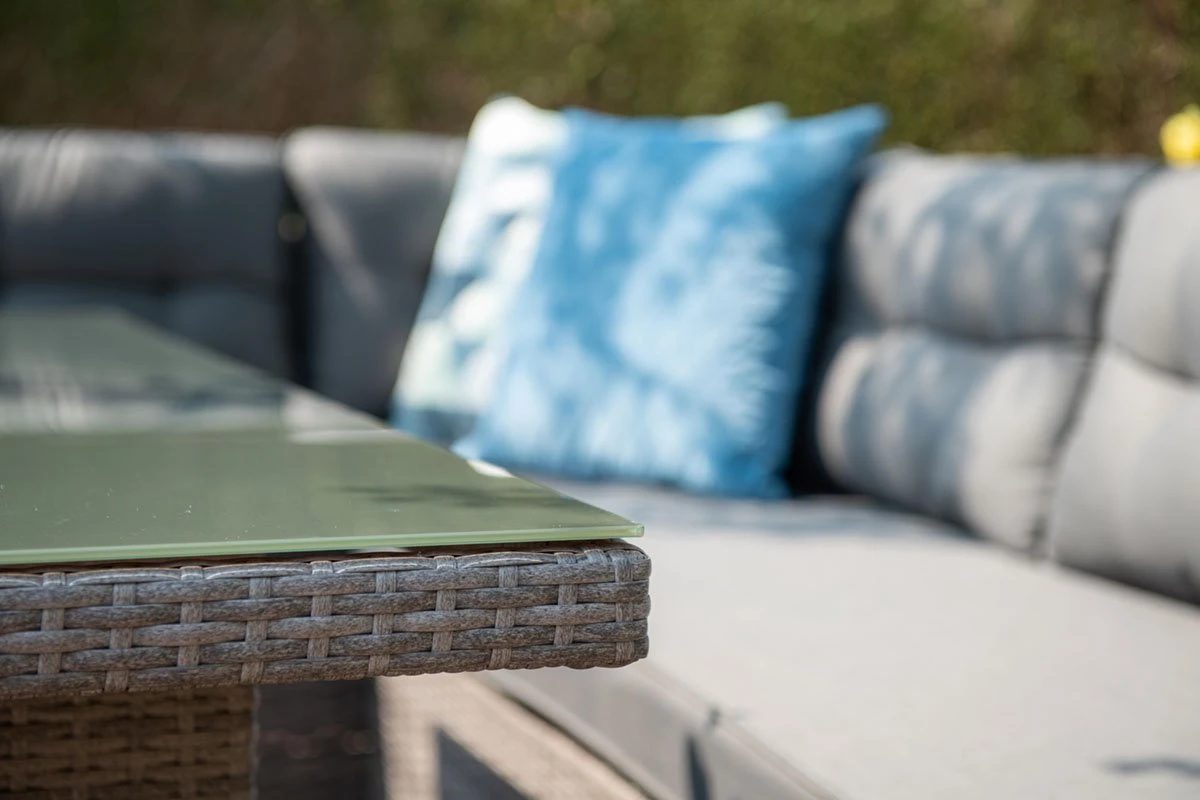 Garden Impressions Lapa Lounge Dining Set 5-delig - Wicker - Grijs - Afbeelding 4