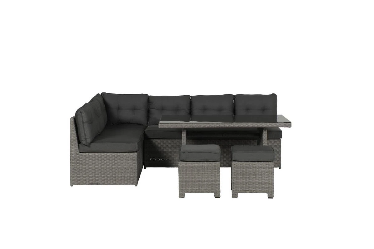 Garden Impressions Lapa Lounge Dining Set 5-delig - Wicker - Grijs - Afbeelding 6