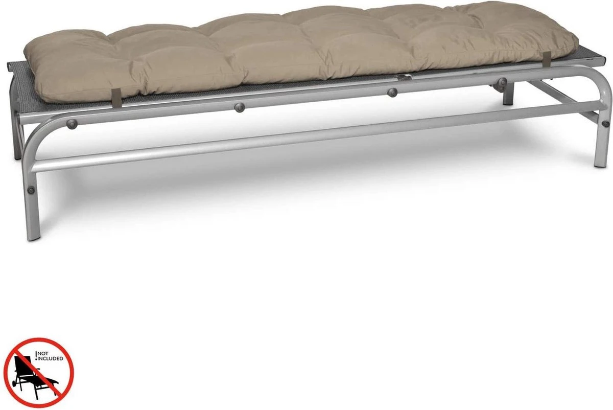 Beautissu Flair RL – Ligbedkussen Tuinkussen Ligstoel – Zonnebed Kussen Voor Tuin Meubelen 190x60x8 Cm Natuur - Afbeelding 4