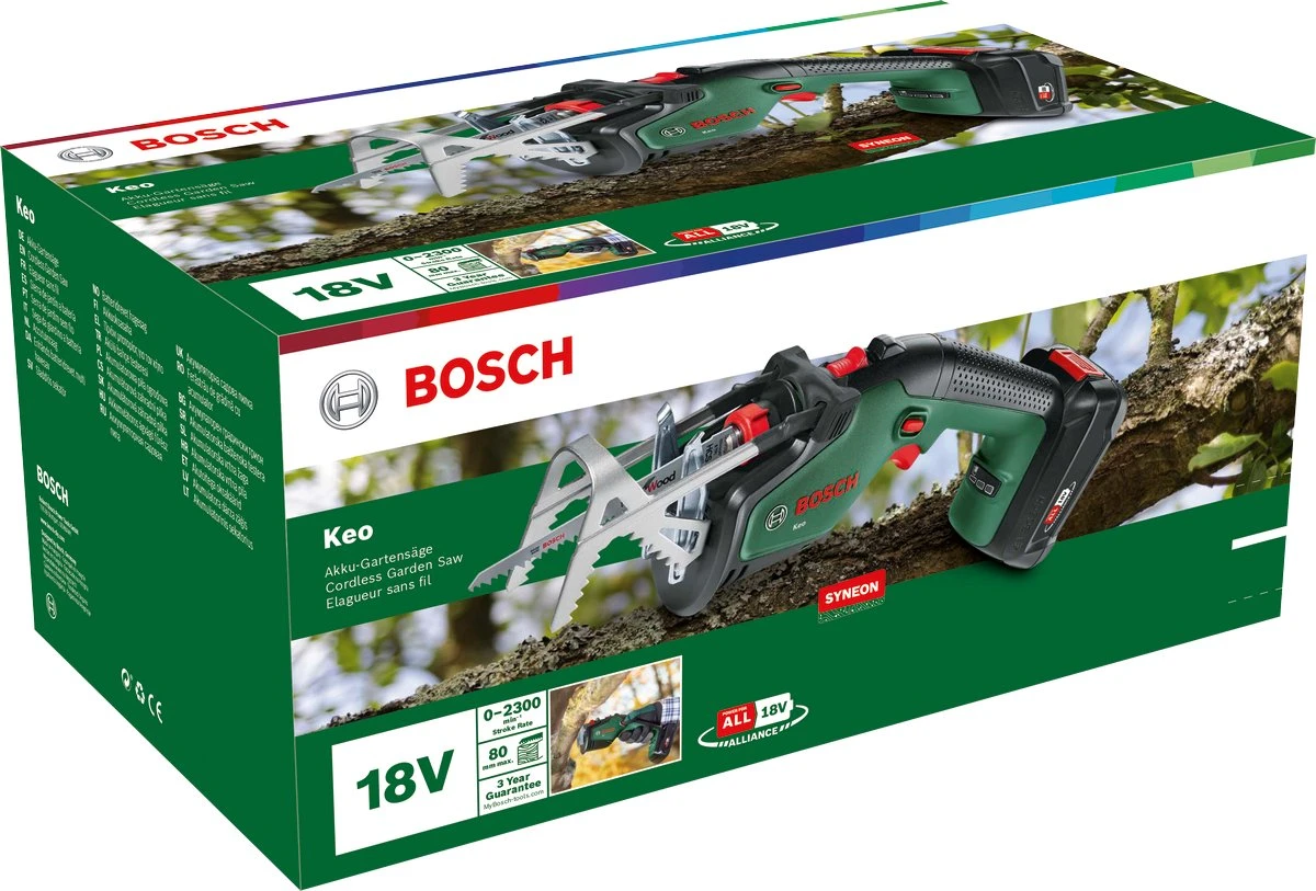 Bosch KEO 18 Accu Tuinzaagmachine - Snijdiameter Van 80 Mm - Met 18 V Accu En Lader - Afbeelding 9