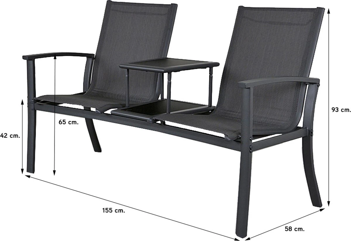 Tete-a-Tete Aluminium Tuinbank Felix - Afbeelding 15