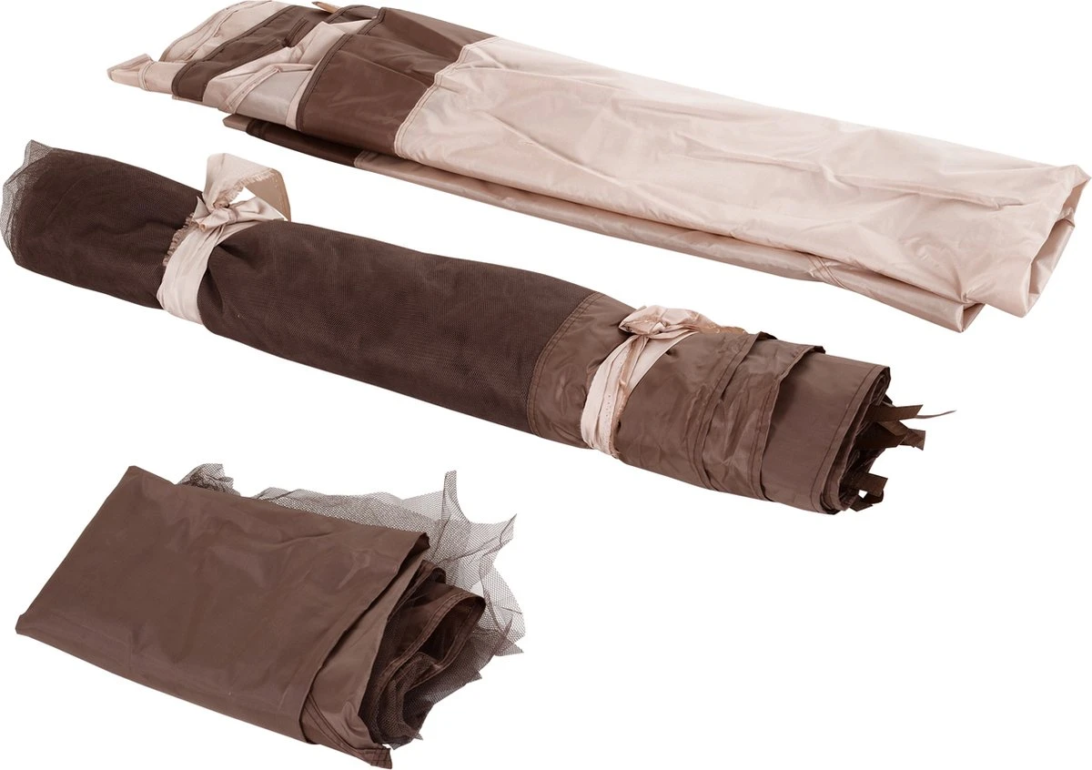 Outsunny Paviljoen Met Zijwanden Partytent Tuintent Popup 3,25 X 3,25 M Khaki 840-166 - Afbeelding 7