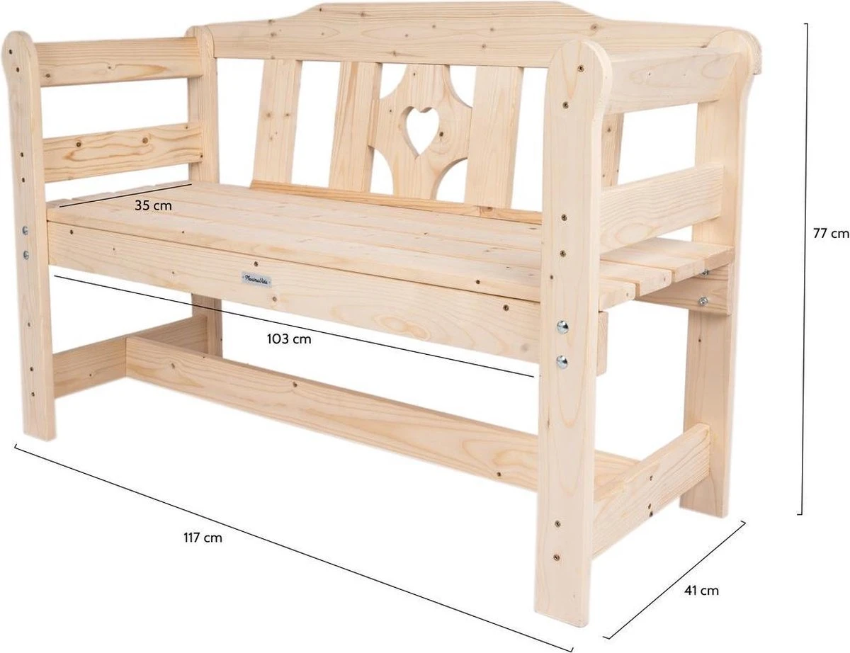 MaximaVida Tuinbank Amelie 120 Cm - FSC Vurenhout - Afbeelding 3