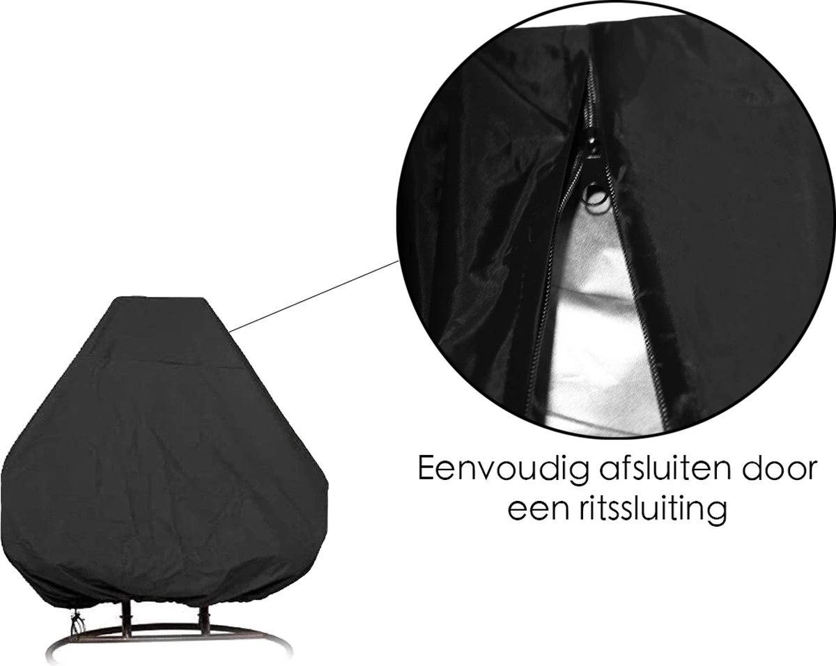 Egg Swing Beschermhoes - 2-Persoons Hangstoel - Beschermhoes Hangstoel Egg - Waterproof - Universeel Model - Afbeelding 7