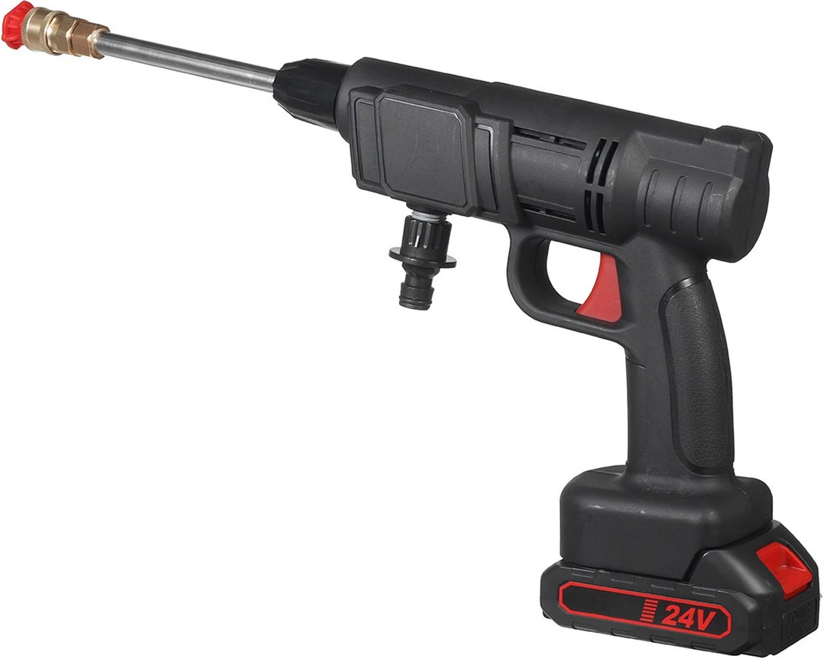 Merkloos Drillpro Elektrische Accu - Hogedrukreiniger - 30Bar - Multifunctioneel Mondstuk - Draagbaar Oplaadbaar Snoerloos - Zwart - Afbeelding 4