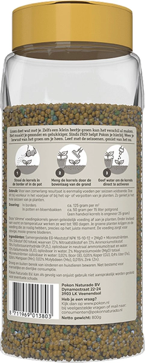 Pokon Voedingskorrels Voor Groene Planten - 800gr - 180 Dagen Voeding - Plantenvoeding - Afbeelding 4