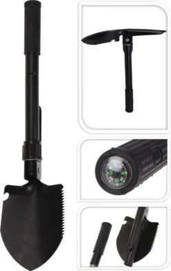 Kleine Klapschep/vouwschep Met Houweel En Hoes 41 X 13 Cm - Outdoor/survival Accessoires