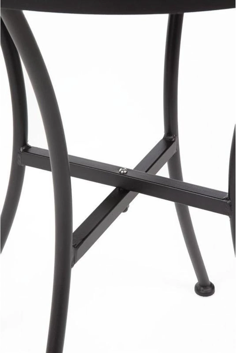 Bolero Ronde Stalen Bistro Tafel Zwart 60cm - Afbeelding 5