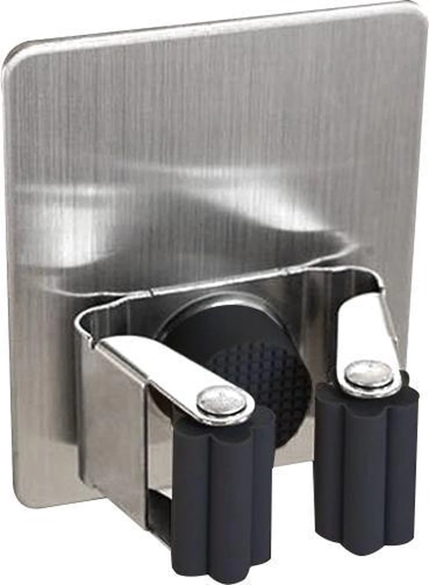 Merkloos Mop Houder - Mop - Houder - Bezem Ophangsysteem - Bezem Houder - Hanger - Staal - Afbeelding 2