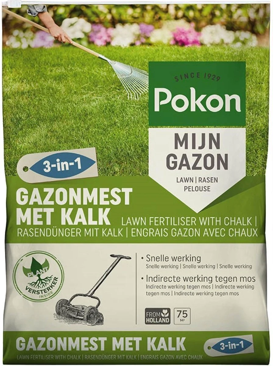 Pokon Gazonmest Met Kalk - 5kg - Mest - Geschikt Voor 75m² - 120 Dagen Voeding - Afbeelding 9