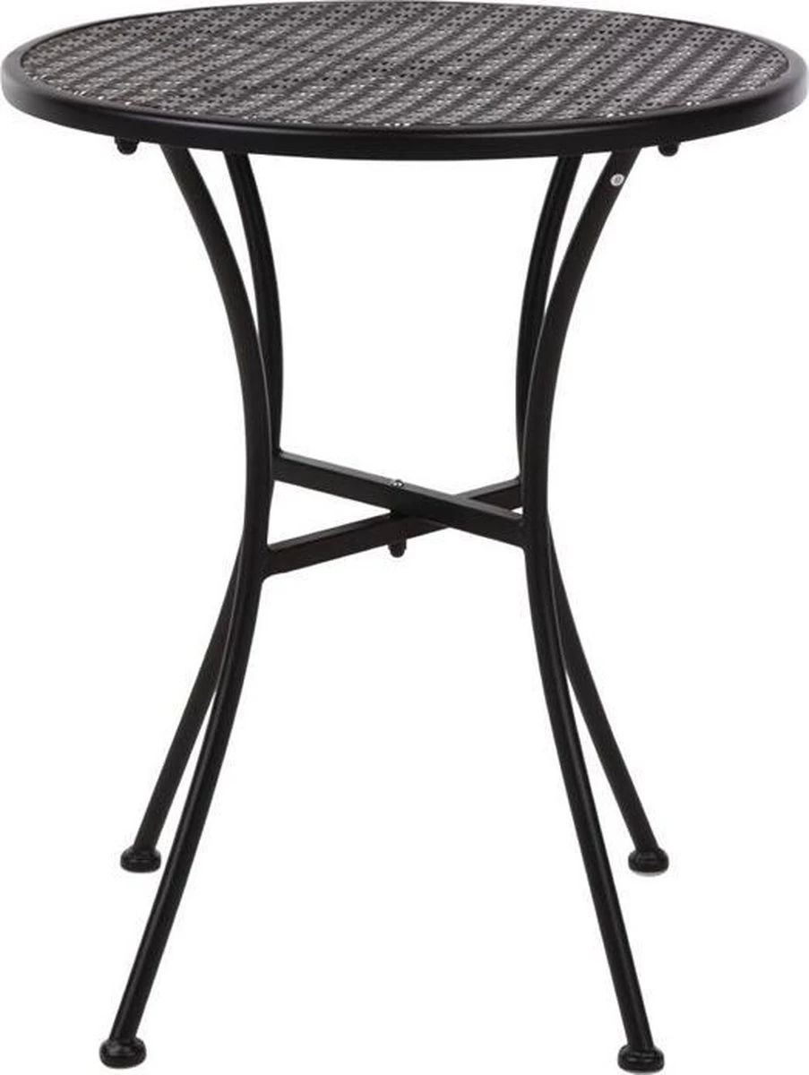 Bolero Ronde Stalen Bistro Tafel Zwart 60cm - Afbeelding 3