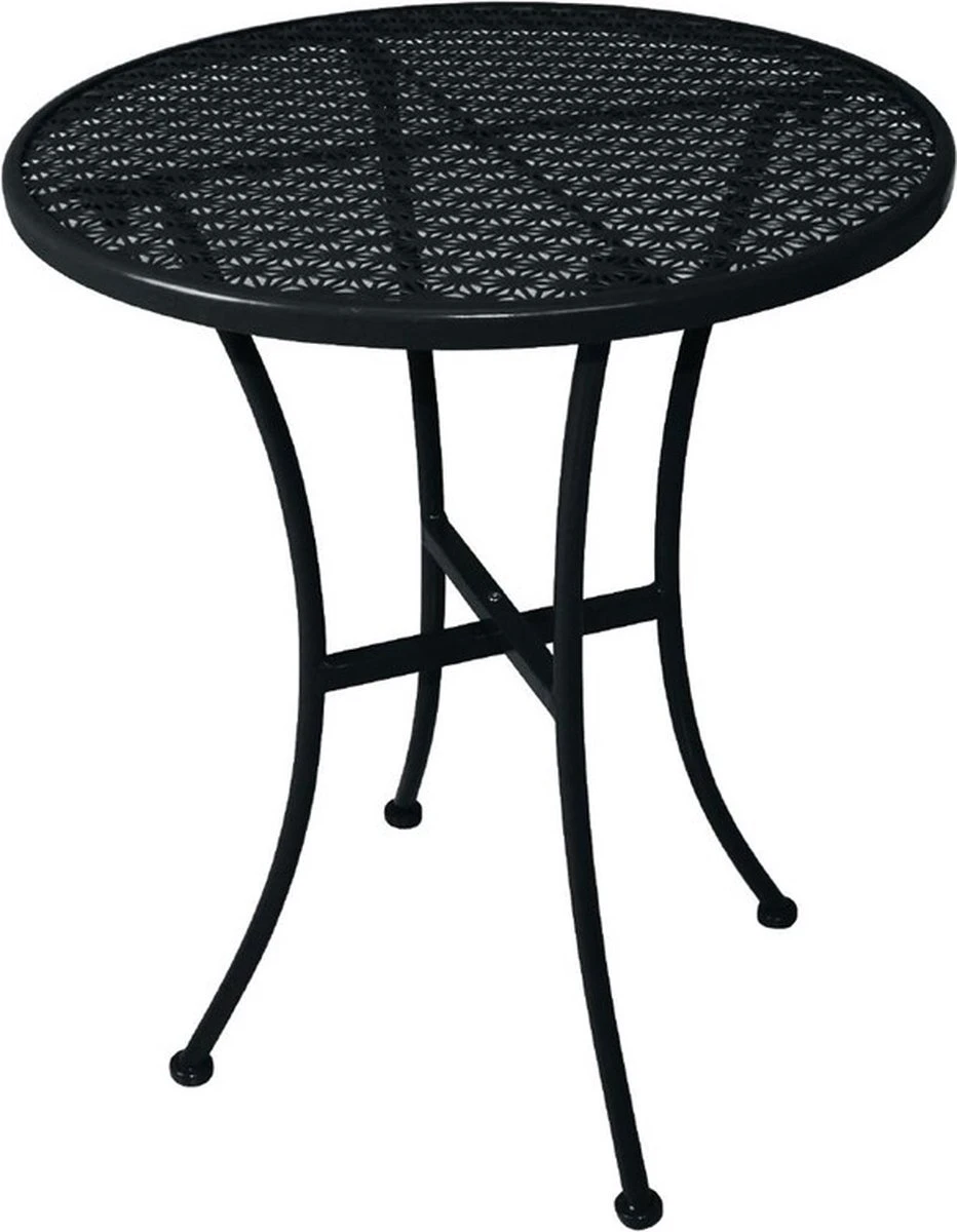 Bolero Ronde Stalen Bistro Tafel Zwart 60cm