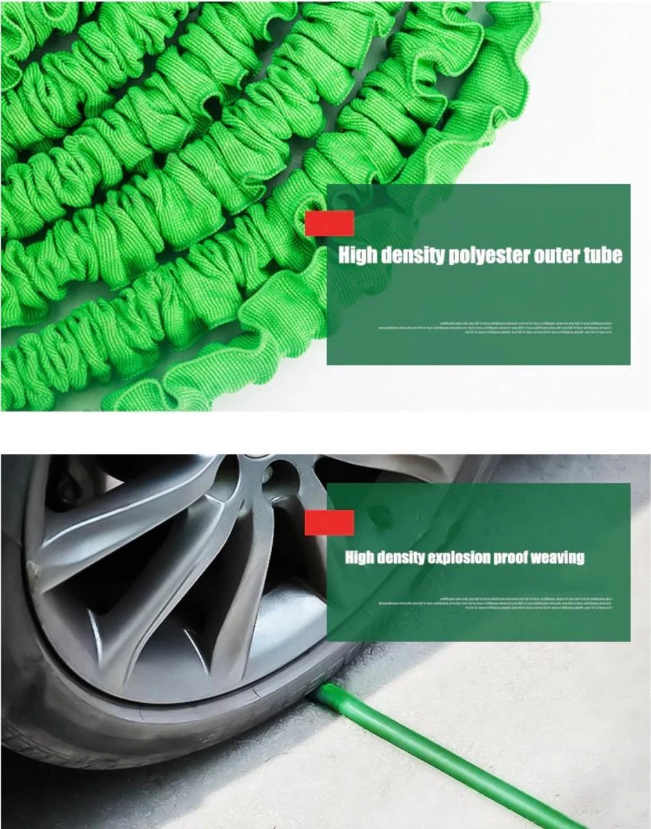 Merkloos Tuinslang - Tuinslag Flexibel - Tuinslag Flexibel 15M -15 Meter - Tuinslangen - Uitrekbaar - Met Koppelstuk - 7 In 1 Sproeikop - Afbeelding 4