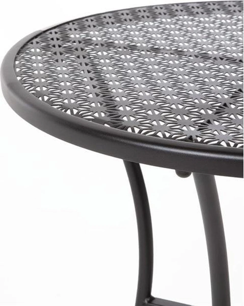 Bolero Ronde Stalen Bistro Tafel Zwart 60cm - Afbeelding 4
